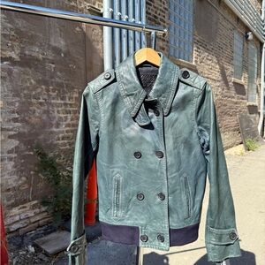 R13 antique blue Leather Women's Jacket